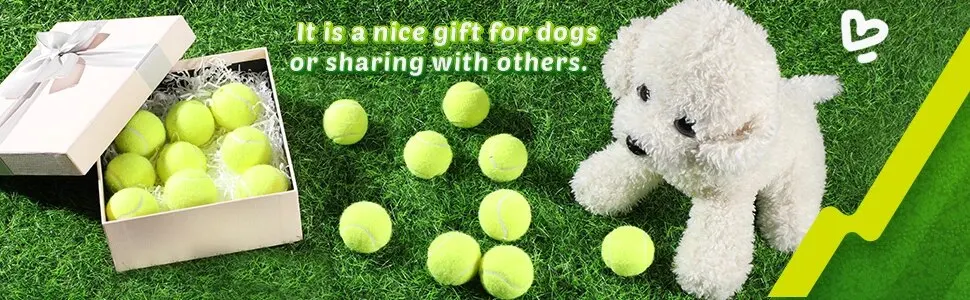 A Tennis Balls for Dogs, 2-Inch Size, Compatible with Most Automatic Ball Launchers Idea for Small Dogs(12 Balls Only)