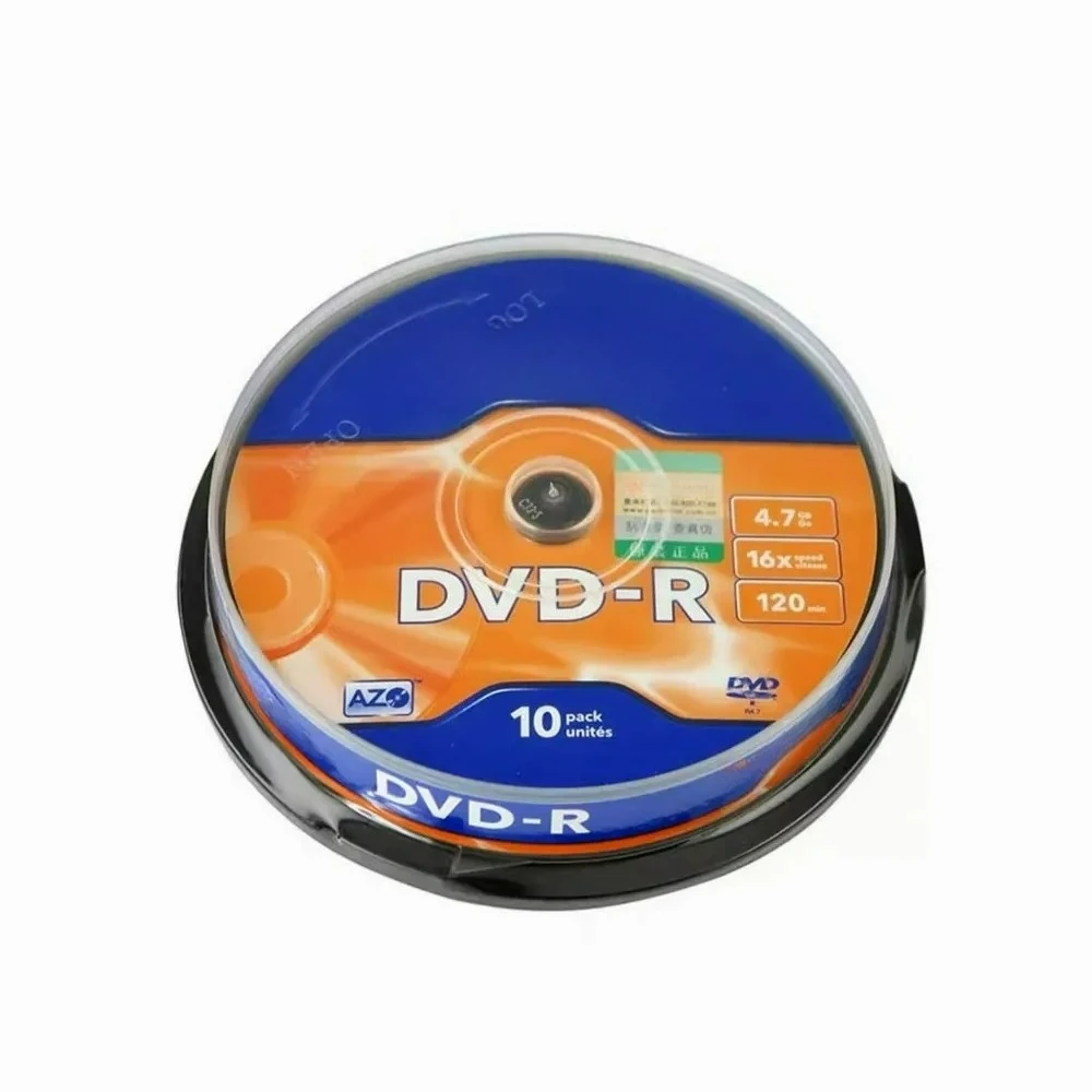 

Диски Verbatim AZO DVD-R 4.7GB 16X записываемые, 120 минут, упаковка 10 шт.