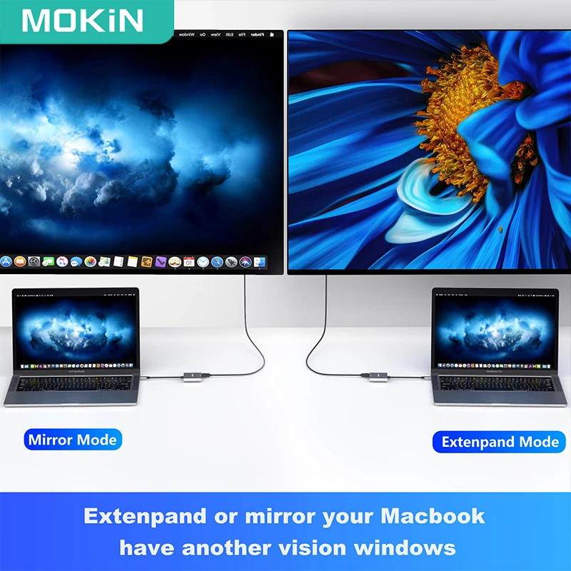 Imagem -06 - Mokn-usb c para Adaptador Hdmi Thunderbolt Usb-c Porta de Carregamento Multiport para Macbook Ipad Xiaomi 4k 2023 2023