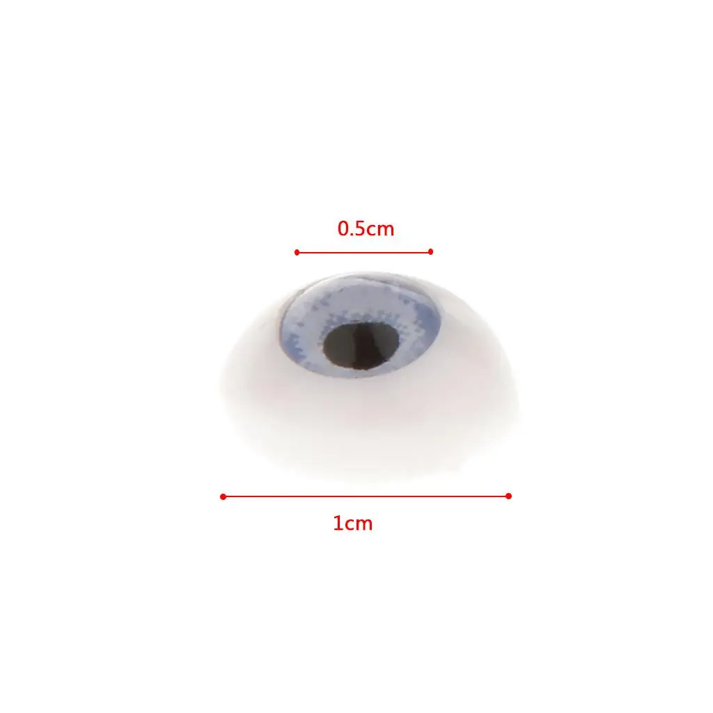 Plastic Oval Doll Eyes Lifelike Multi-color Flat Hollow Back for DIY Mask Making Dolls Crafts and Model Toys