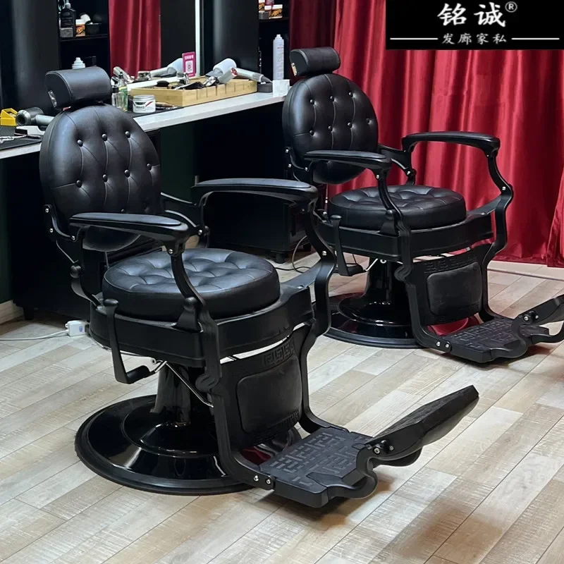 Luxury Recliner Chair Ergonomic Barber Haircut Barber Chair Hairdressing Barbershop Simplicity Chaise Coiffeuse Furniture QF50BC