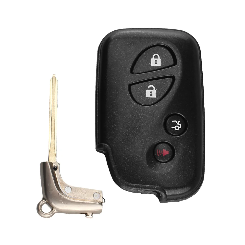 KEYYOU-Smart Remote Key Fob Case para Lexus, Keyless Shell, 4 botões, substituição para GS430, ES350, GS350, LX570, IS350, RX350, IS250