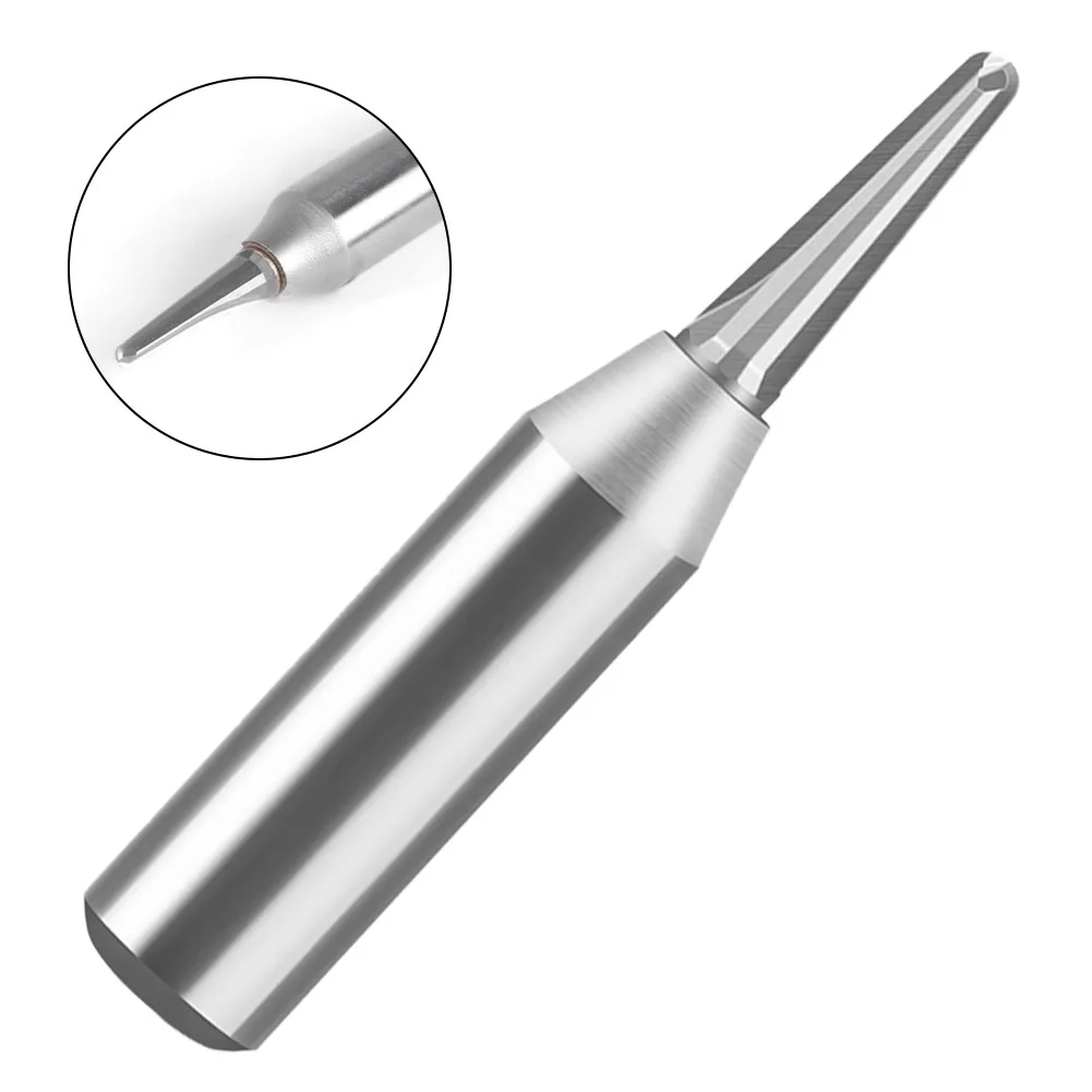 

1pcs/2pcs Woodworking Milling Cutter 1/2in Handle Milling Cutter 12 TCT Round Bottom V-Groove Router Bit For Woodworking Mastery