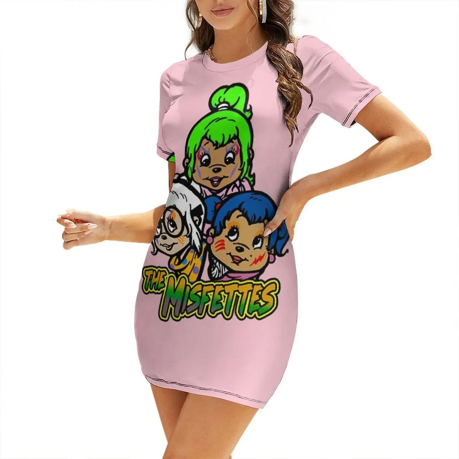 

The Misfettes Short-Sleeved Dress women long dresses womens clothing evening dress women Dress