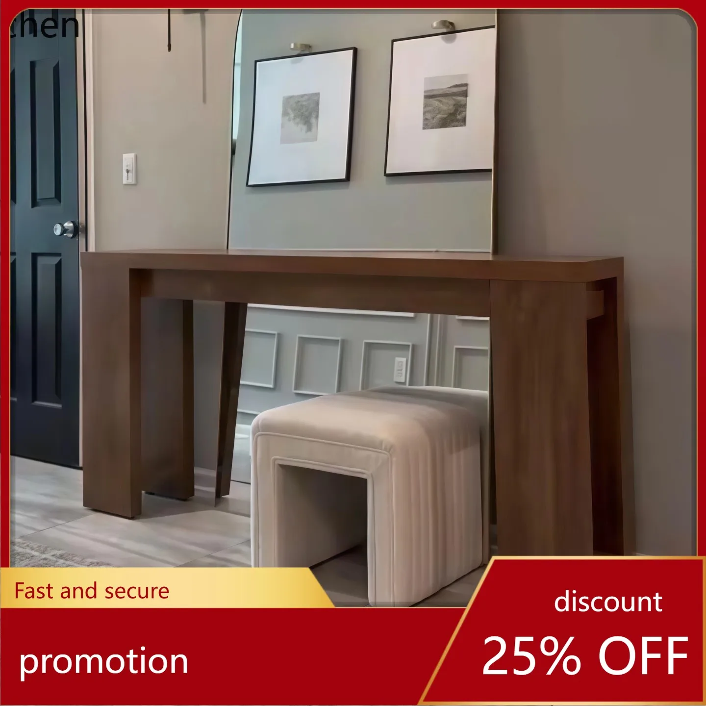 

YFY Solid Wood Narrow Entryway Table Home Retro Entryway Hallway Entryway Cabinet