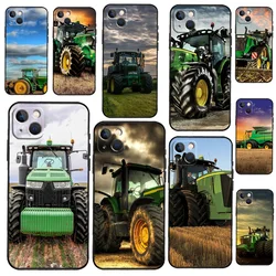 Farm Vehicle Tractor Phone Case For iPhone 12 11 13 14 15 Pro Max 7 8 Plus Silicone Cover For iPhone XR X XS Max SE