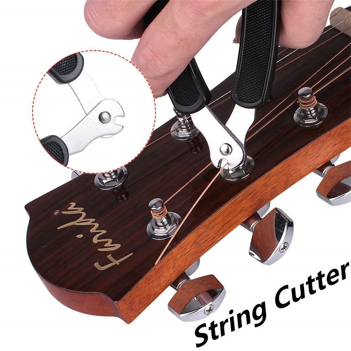 Miwayer Guitar String Winder 3 IN 1String Peg Winder + String Cutter + Pin Puller Instrument Guitar Maintenance Tool Repair Tool