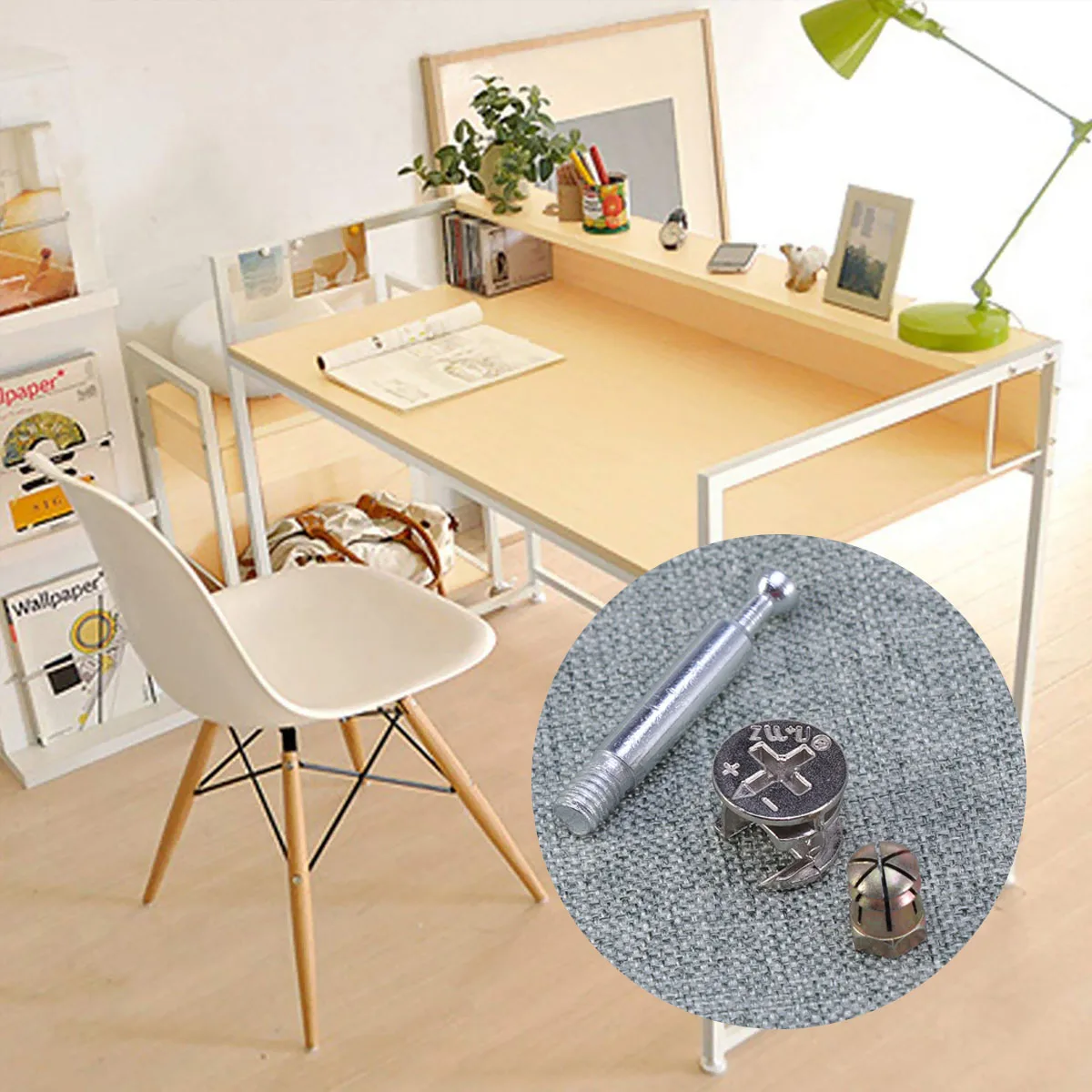 

10 Sets Furniture Connectors Sturdy Cam Fittings Pre Inserted Nuts Ideal Drawer Cabinet Cupboard Wood Furniture