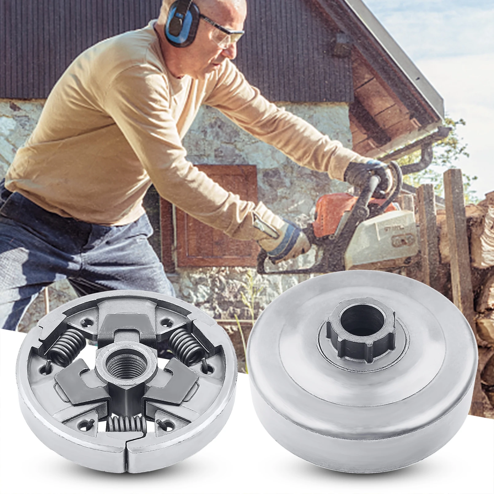 Kit pignone cerchio tamburo frizione per Stihl MS260 MS240 024 026 motosega 325-7 325-8 sostituire pezzi di ricambio 112 1160 2051