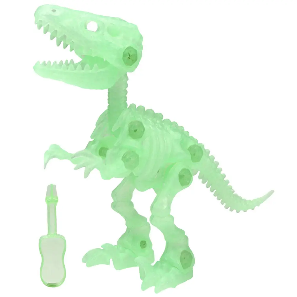 

1Set Dinosaur Glow in The Dark DIY Assembly Educational Kids Plaything Fun Interactive Disassemble Reassemble Night
