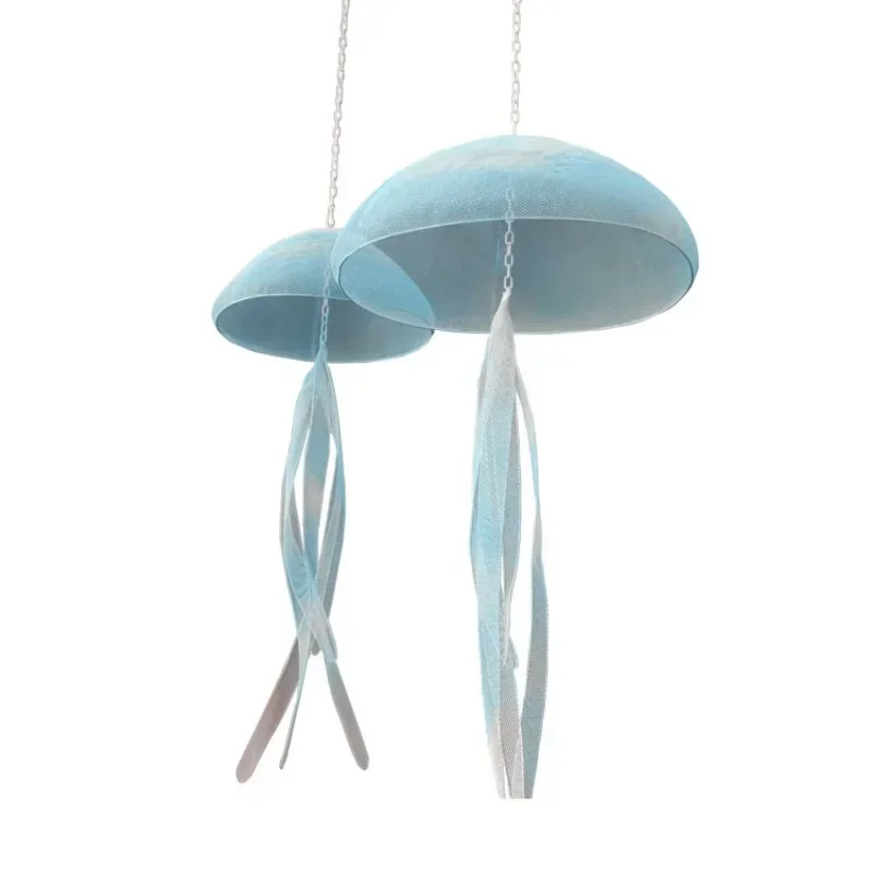 

Wrought iron jellyfish ocean series wedding props, ceiling pendants, shopping mall Meichen air decoration window layout