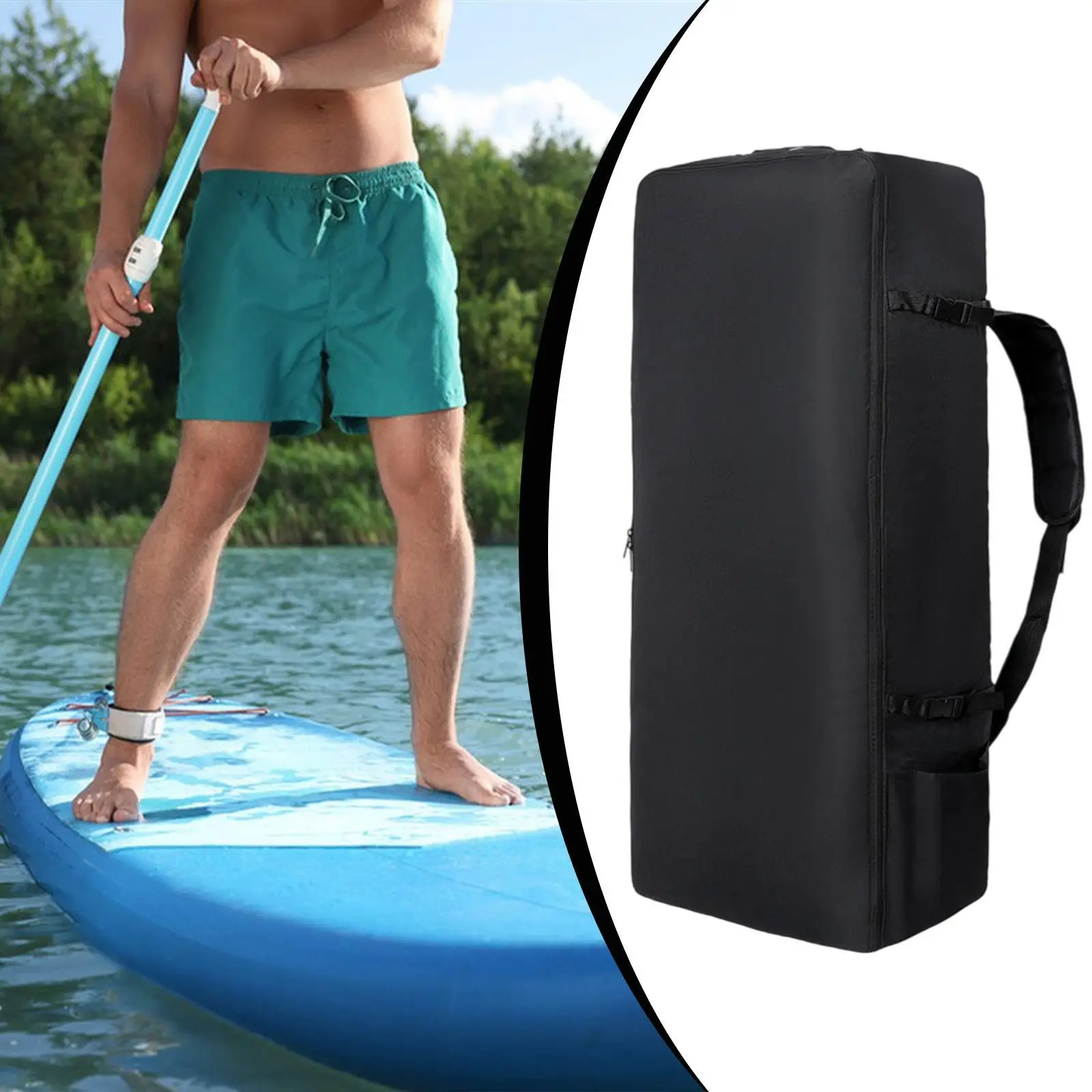 Inflatable Paddleboard Backpack Travel Bag Waterproof Outdoor Storage for Hiking