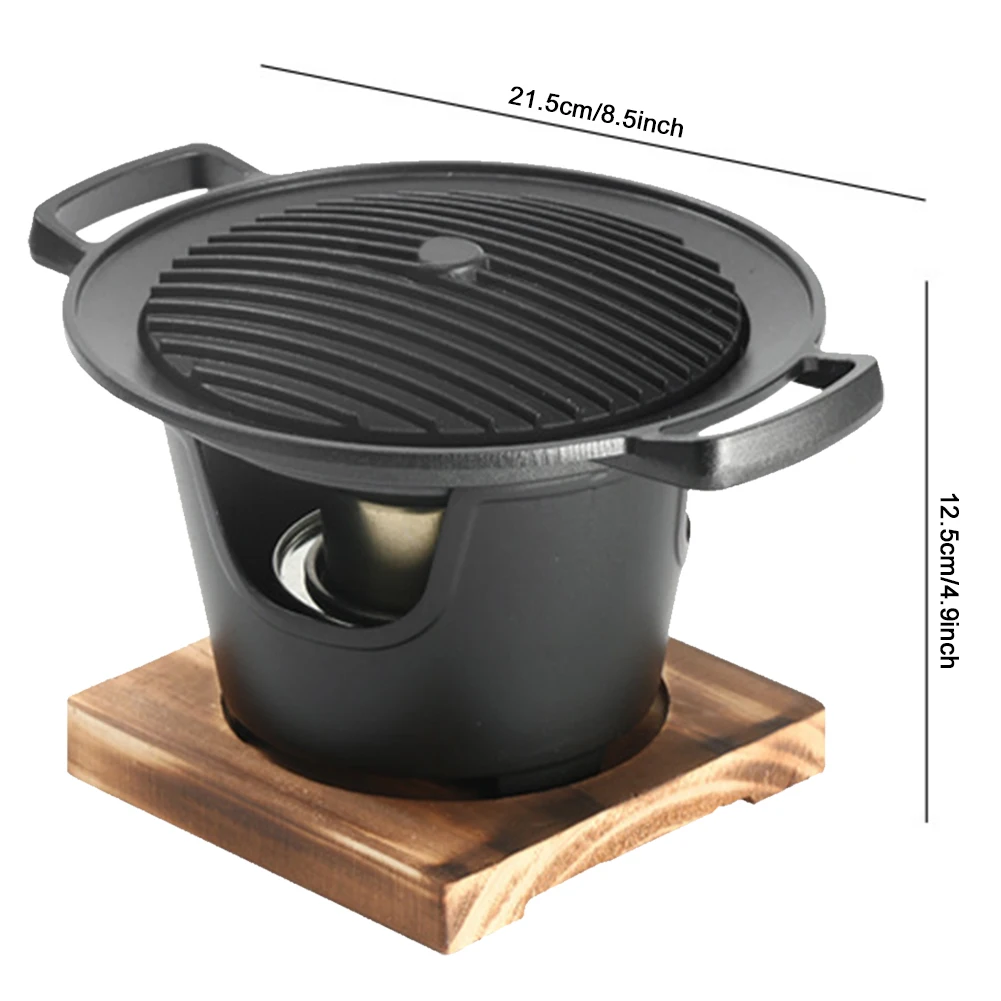 Japanese Smokeless Alcohol Stove Hibachi Grill Smokeless Mini Barbecue Charcoal Grill Japanese One Person Cooking Oven Non-Stick