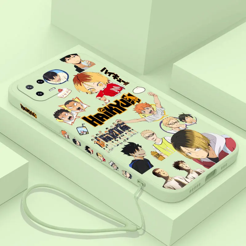 Pallavolo Boy Haikyuu custodia per telefono per Xiaomi Mi 13 12 12T 12S 11 11T Ultra 10 10T 9 9T 9SE 8 Pro Lite 5G Cover in Silicone liquido