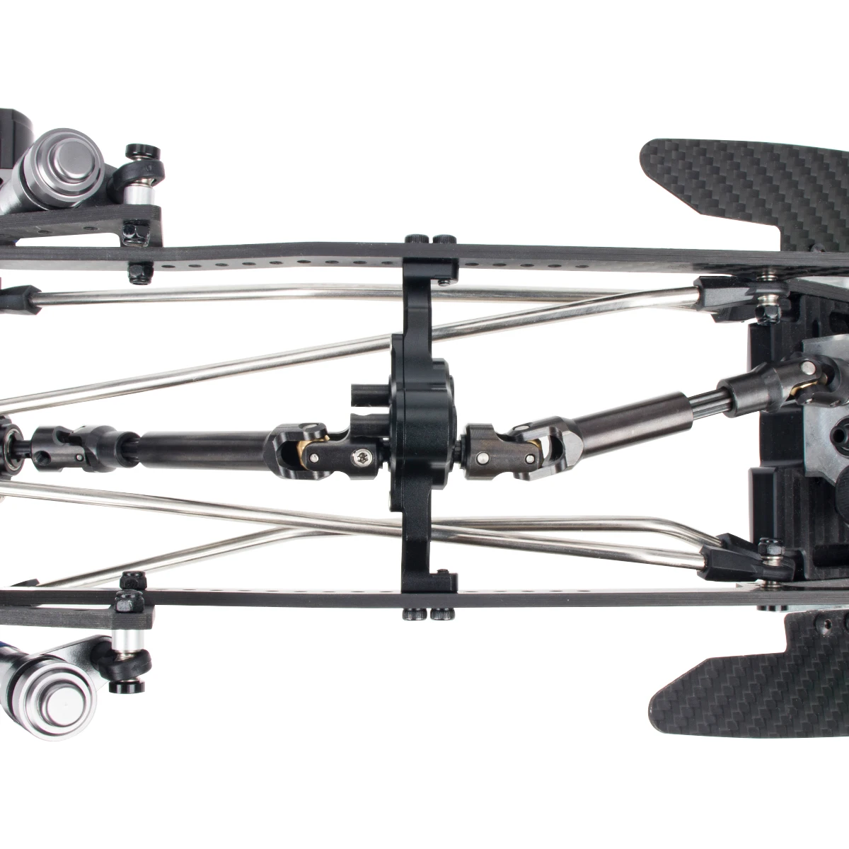 علبة نقل الألومنيوم علبة التروس 70 مللي متر عرض Underdrive 30% لـ 1/10 RC الزاحف الغشاش الحفارات LCG هيكل بناء أجزاء ترقية ذاتية الصنع