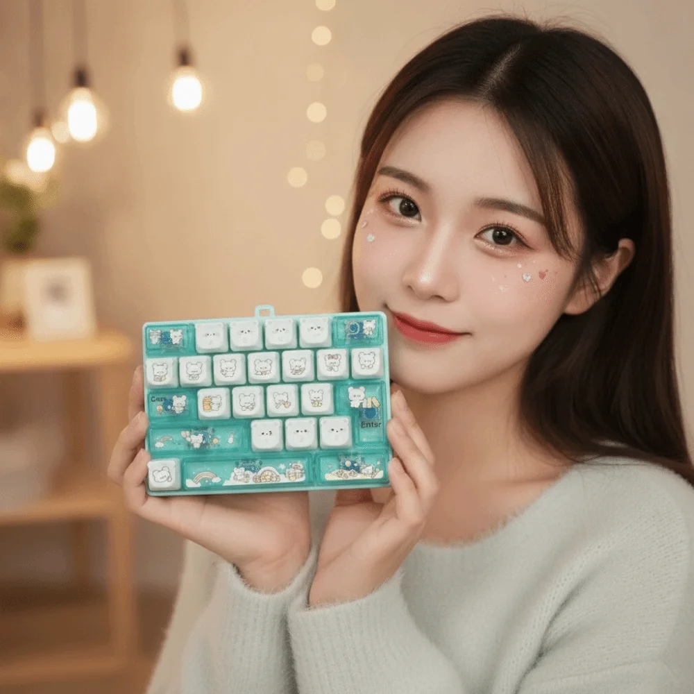 26 Mechanical Keys Keyboard Fidget Compact Size Smooth Clicky Mini Mechanical Keypad Lightweight Durable Plastic