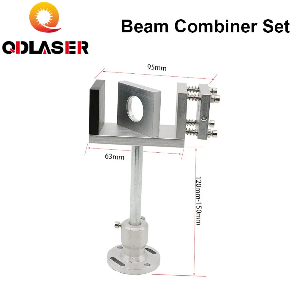 ZnSe laser beam combiner set 20 / 25mm Conbiner 500-700nm Lens + mount + Red Pointer for CO2 laser marking machine