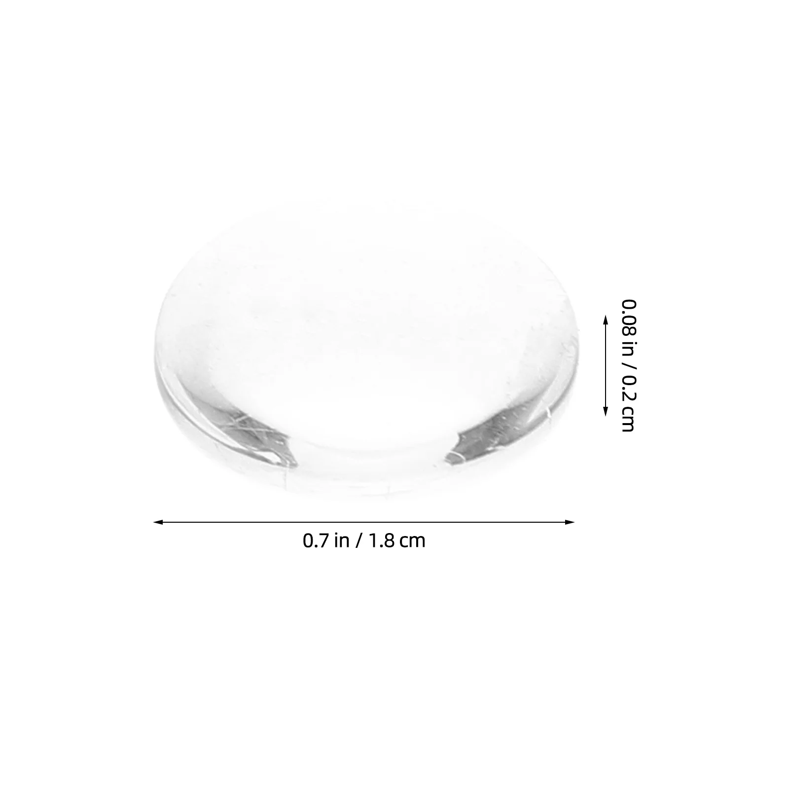 20Pcs Transparent Glass Cabochons 1.5cm Nail Color Clear Dome Tiles for Nail Polish Display Cards Jewelry Making Craft