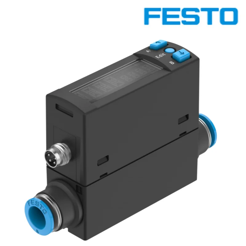 FESTO Flow sensors 8058472-SFAH-50U-Q8S-PNLK-PNVBA-M8 Gas flow sensor Suitable Suitable for compressed air monitoring