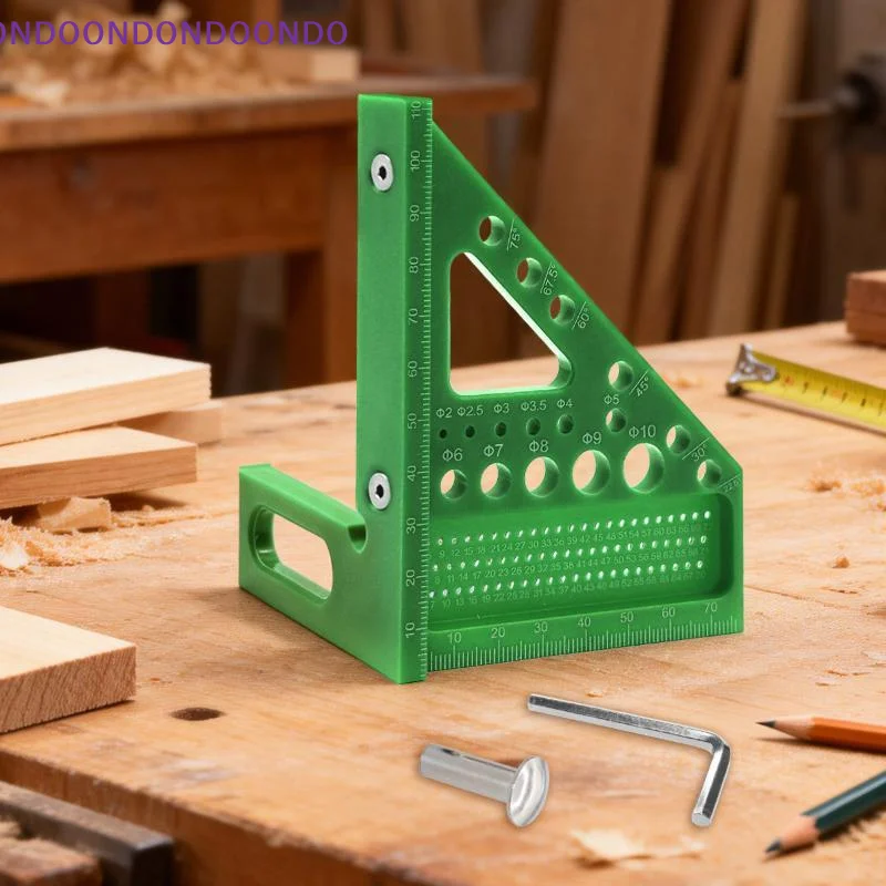 1 Set Multi-Angle Measuring Tool Engineers 3D Plastic Square Ruler 45/90 Degree For Woodworking Square Ruler Measuring Tool