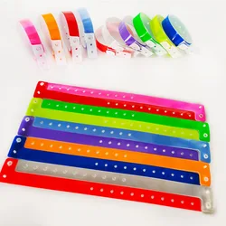 DDJOY-pulsera de vinilo para eventos y fiestas, 100 piezas, colores sólidos, 3/4 pulgadas