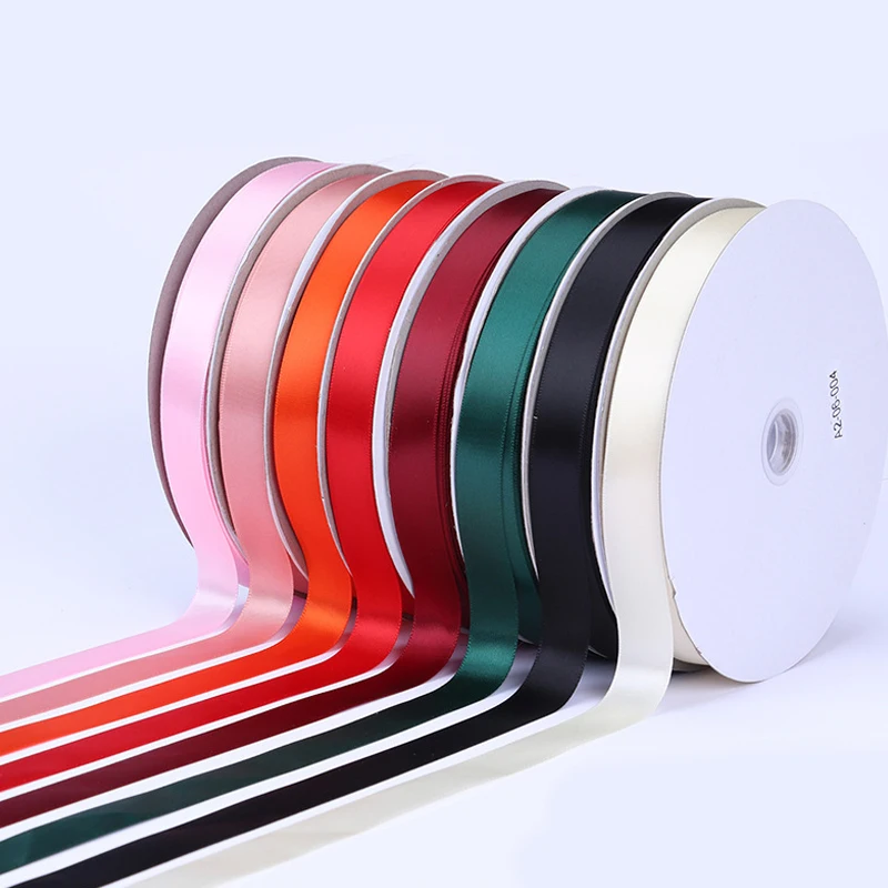 100Yards/Roll 1.5CM/2.5CM Ribbon Gift Packaging Wedding Party Flowers Bouquets Hair Bows Decoration DIY Crafts Satin Ribbons