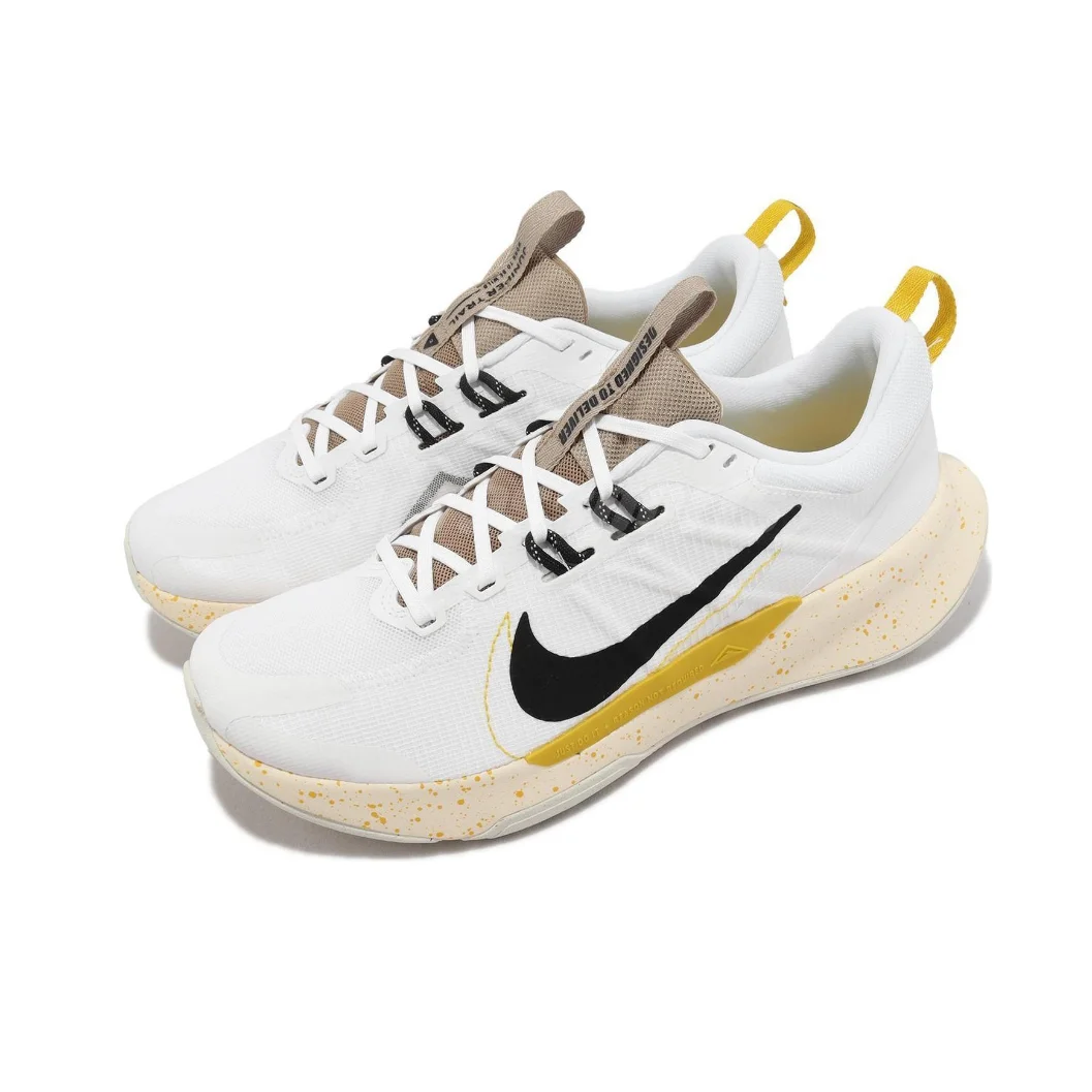 Nike-zapatillas para correr de caña baja, cómodas y ligeras, antideslizantes, color blanco y amarillo, Juniper Trail 2