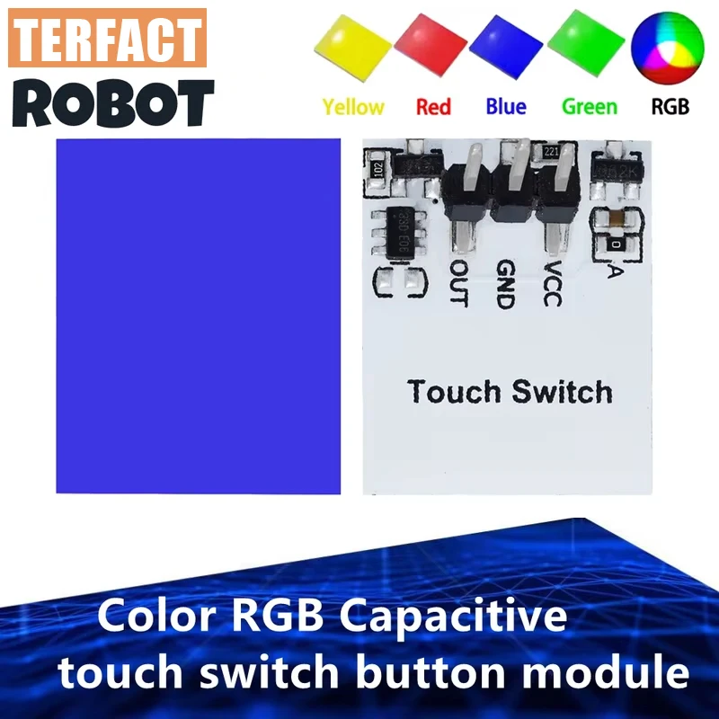 1~10PCS Green Blue Red Yellow Color RGB Capacitive touch switch button module 2.7V-6V module anti-jamming is strong HTTM series