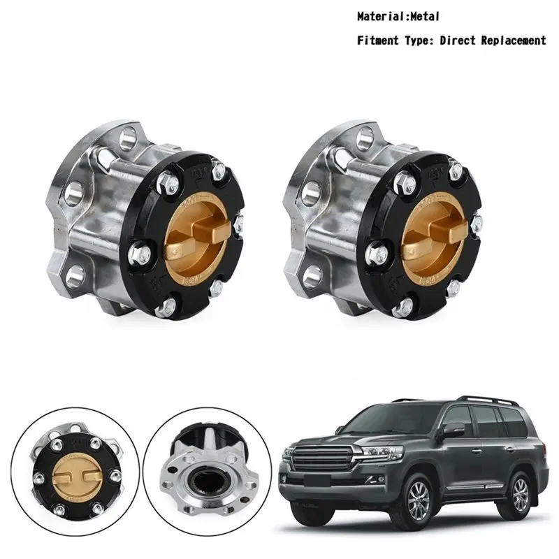 2Pcs 43530-60130 Free Wheel Hub RH LH Set For Toyota Land Cruiser Prado 1990-2007 Wheel Locking Hubs Clutch 4353060130
