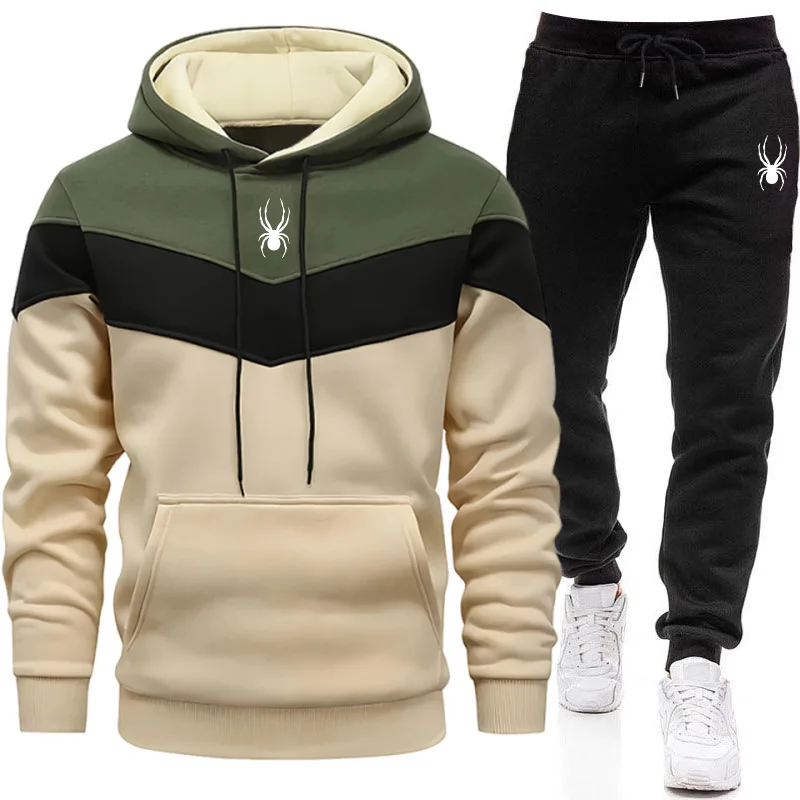 

2025 New in Men's Tracksuit Sweatshirt and Sweatpants Urban Casual Fashion Sportswear Male Fall/winter Sporty Training Outfit