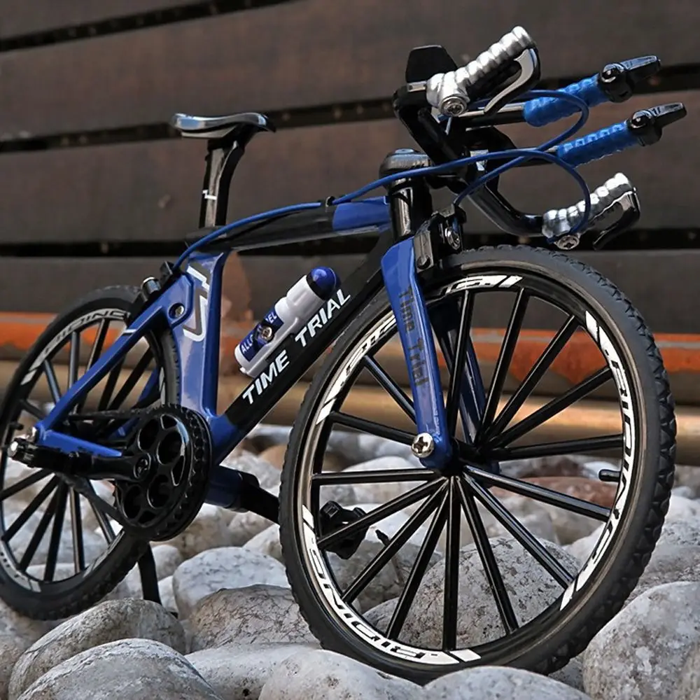 نموذج دراجة جبلية مصبوب للديكور المنزلي، زخرفة دراجة سباق مصغرة، دراجة محاكاة من سبائك الألومنيوم للأطفال