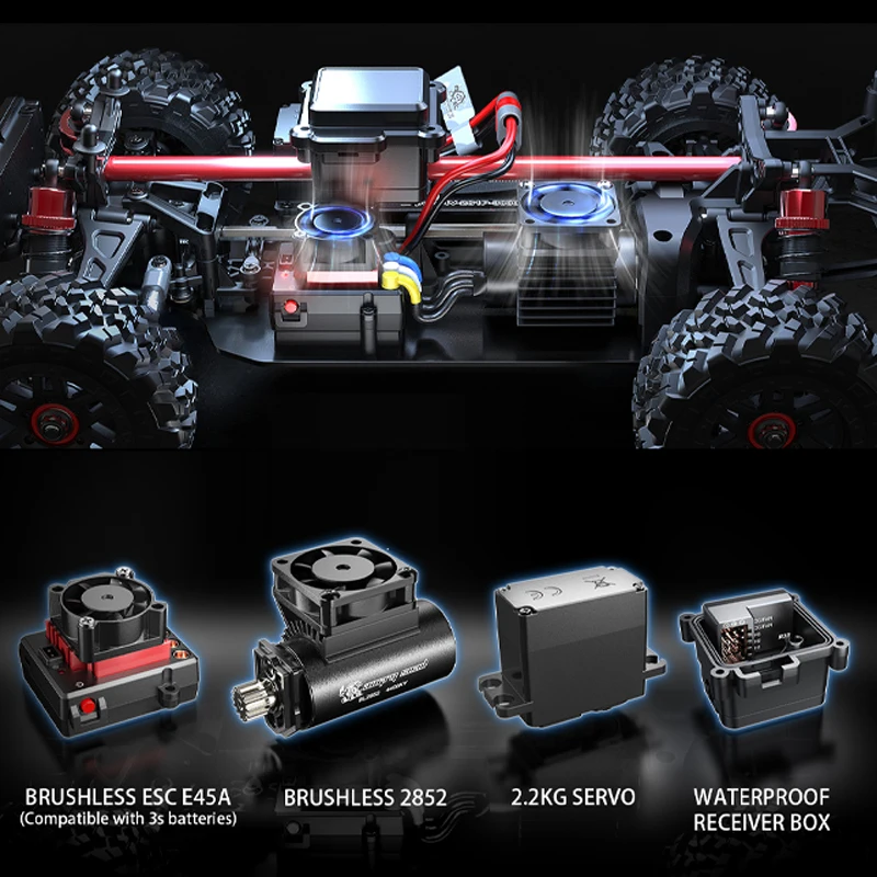 Hyper go mjx 2,0 2,4 v rc auto bürstenlose g fernbedienung 4wd offroad rc lkw elektrisches hobby spielzeug