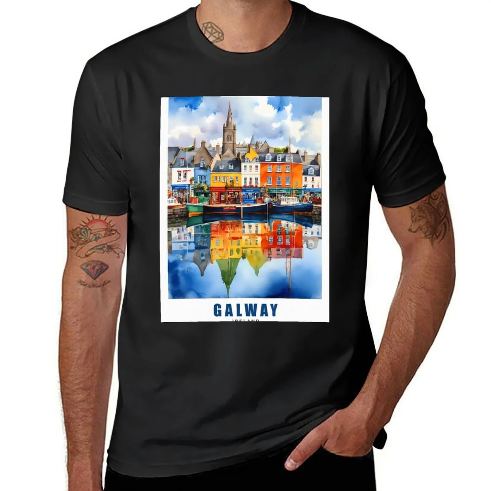 

GALWAY / Ireland: Colorful Galway: A Feast for the Senses T-Shirt quick drying hippie clothes graphics tshirts for men