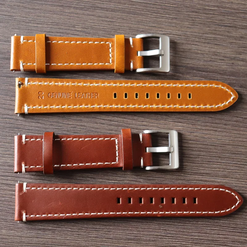 Quick Release Leather Watchbands 18mm 20mm 22mm Casual Strap for Mechanical  Men Watch CDW05