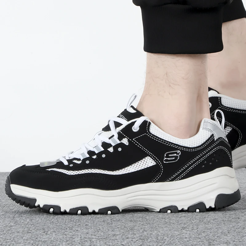 

Мужская обувь Skecher, новинка 2025 года, легкие туфли в стиле ретро с пандой на толстой подошве, белая спортивная повседневная обувь 8790092-BKW