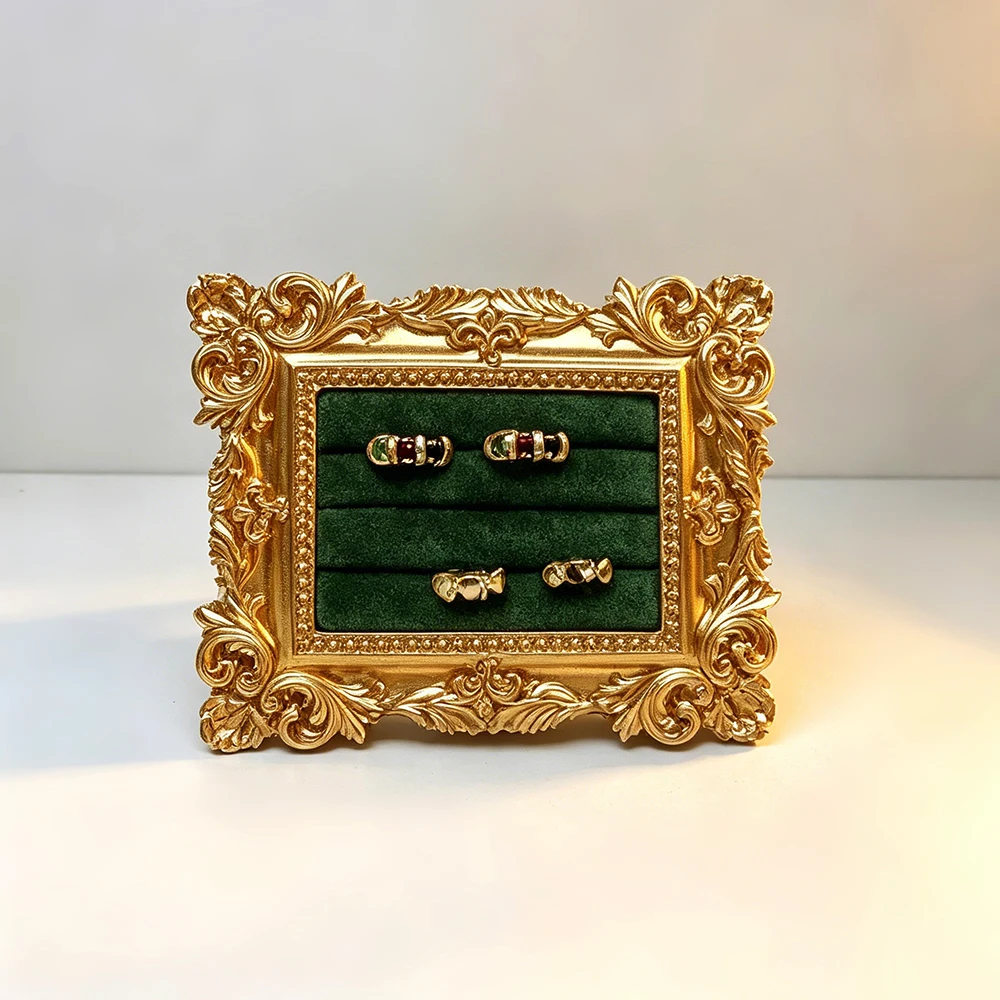 Jewelry Display Stand Vintage Photo Frame Ring Tray Jewelry Store Storage Booth Display Photography Display Item Prop