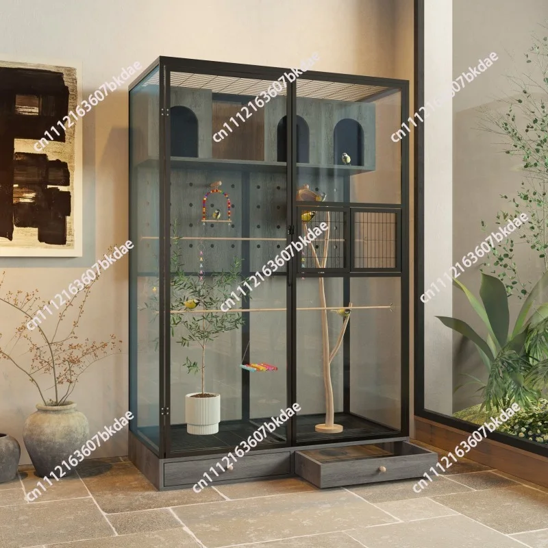 Bird cage extra large king parrot luxury villa transparent ecological outdoor peacock bird cage household