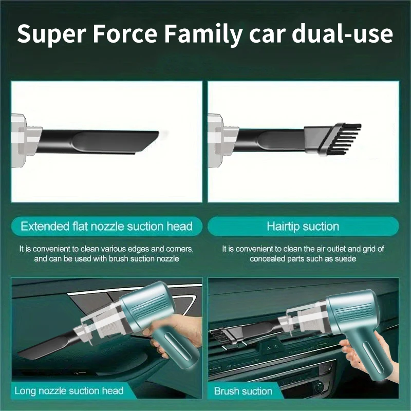 Powerful Wireless Portable Cleaning Machine Car Vacuum Cleaner Strong Suction Mini Handheld Vacuum Cleaner for Car and Home