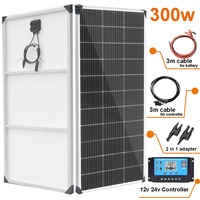 320w 300w 150w solar panel aluminum frame 12v battery charger lightweight kit for camper RV boat home balcony roof 220v 1000w