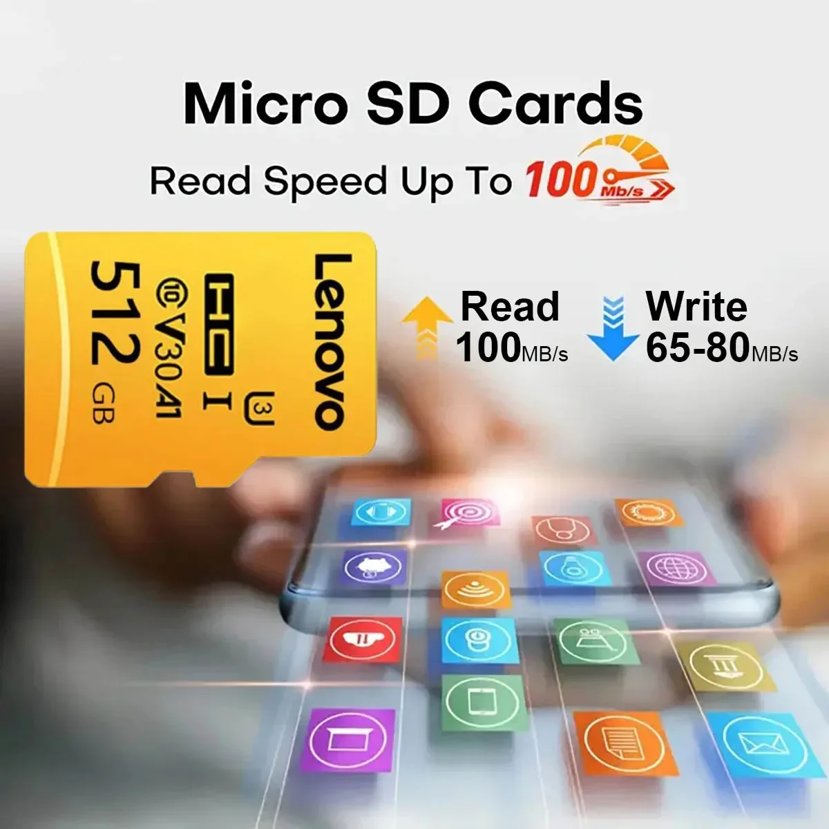 Lenovo SD Memory Card Class 10 High Speed Micro TF SD Card 512GB For Nintendo Switch PC Smart Phone SD Card 64GB 128GB 256GB