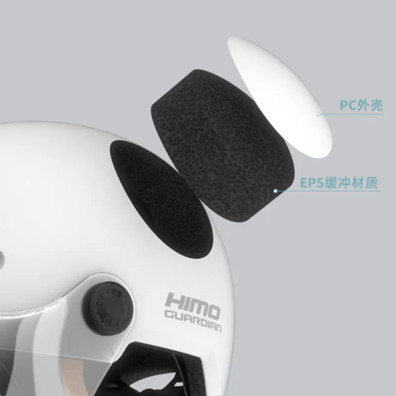 الأصلي Youpin HIMO K3 ركوب خوذة فلاش خوذة أمان (57-61 سنتيمتر) مع أضواء تحذير ليلية سميكة نظارات عالية الوضوح