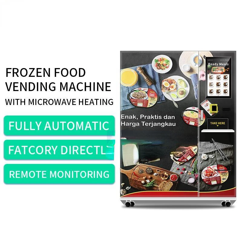 Fully Automatic Frozen Meals Vending Machine Ready Meals Vending Machine With Heating Function