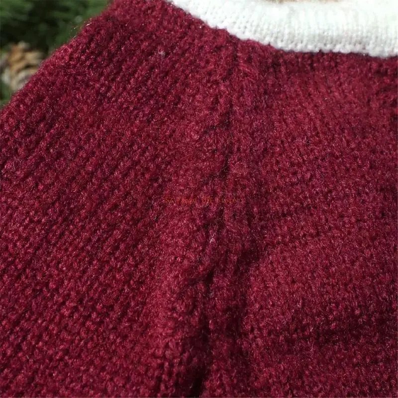 

96GC Новорожденный Фотография реквизит Рождественский наряд шляпный комбинезон