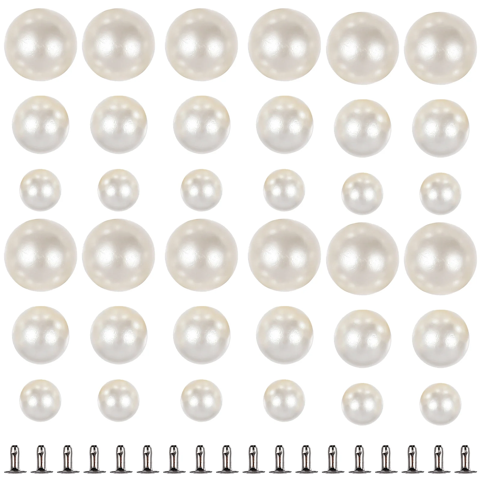 

150 Pairs Hat Decorating Supplies Pearl Beads and Rivets Beading DIY Accessories Faux Pearls Studs Clothing Kit
