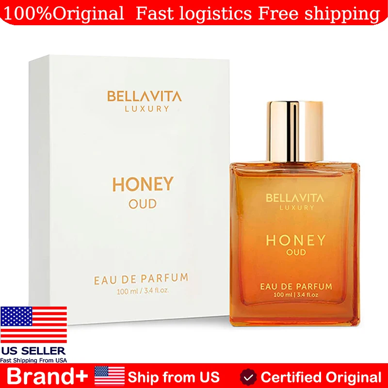 

Bellavita Luxury Honey Oud Eau De Parfum 100ml Arabian Women's Perfume Long Lasting Fragrance Cologne Birthday Gift Portable