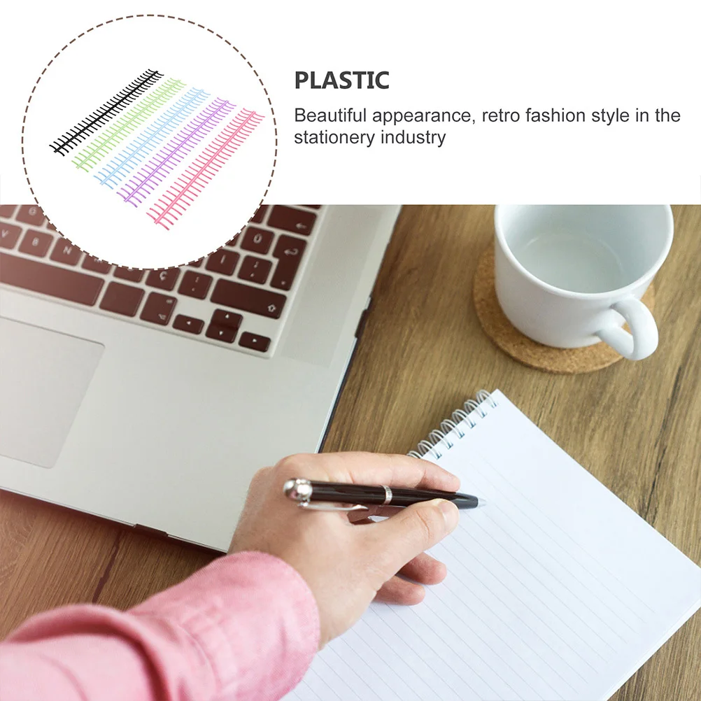 10Pcs Notebook Binder Rings Smooth Spiral Binding Coils for Personal Organizer DIY Notepad Calendar Craft Projects