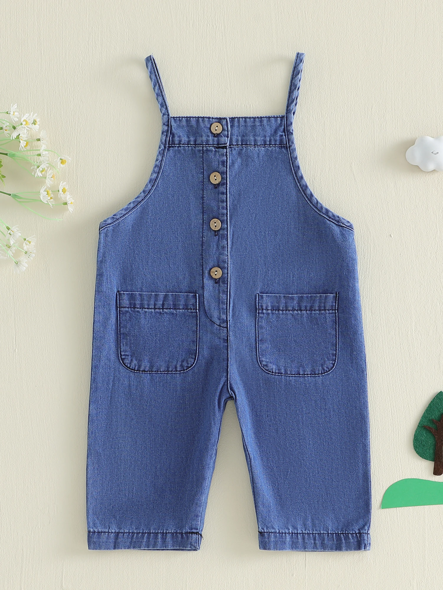 

Infant Romper Cute Sleeveless Round Neck Snap Closure Cotton Jumpsuit Footless Baby Outfit for Summer Wear