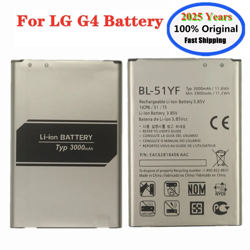 

New BL51YF BL-51YF Battery For LG G4 V32 VS986 VS999 US991 LS991 F500 G Stylo F500 F500S F500L H815 H811 H810 H818 H819 Bateria