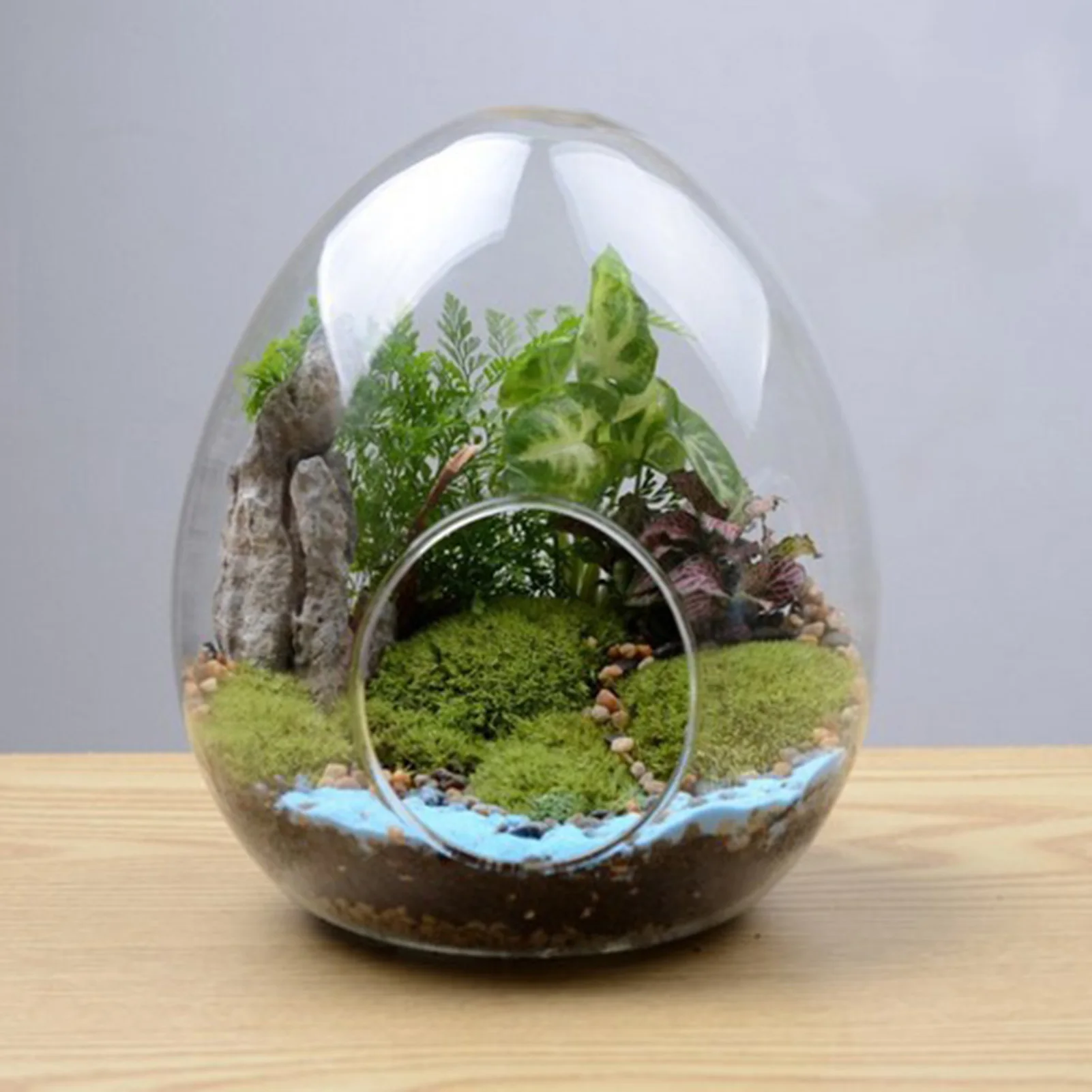 

Creative Easter Egg Vase Small Desktop Glass Decorative Vase Succulent Plant Planting Pot Garden Greenhouse Easter Decor Vase