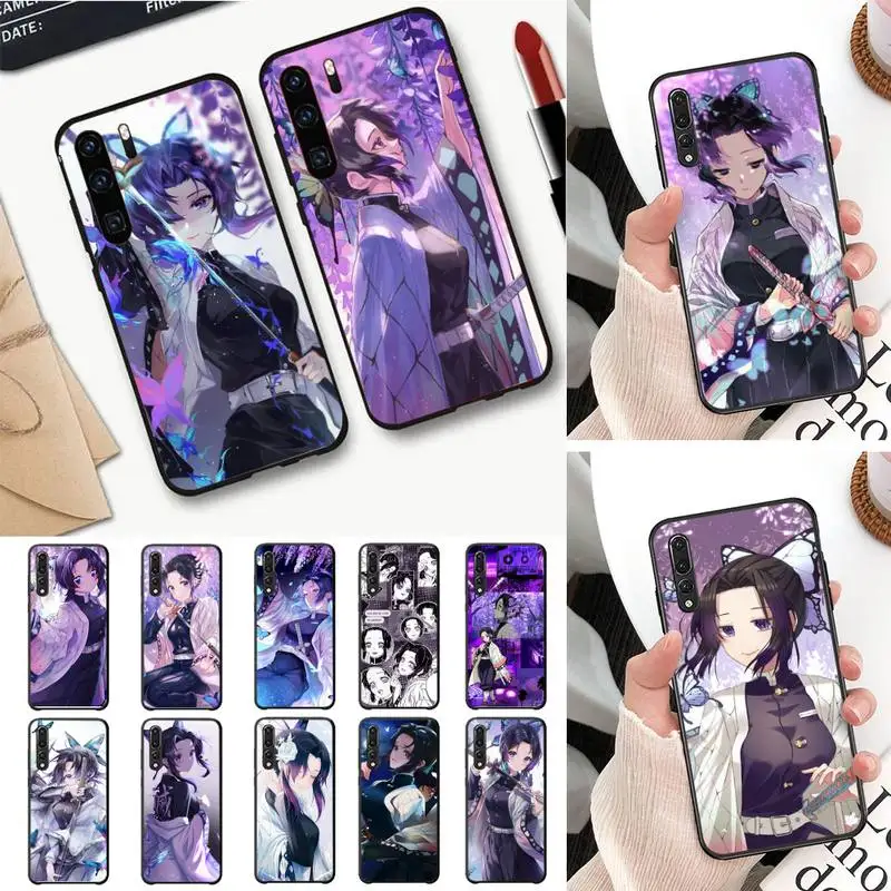 Anime Demon Slayer Kanao Shinobu sama Phone Case For Huawei P30 plus P8 lite P9 lite Back Coque for Psmart P20 pro P10 lite